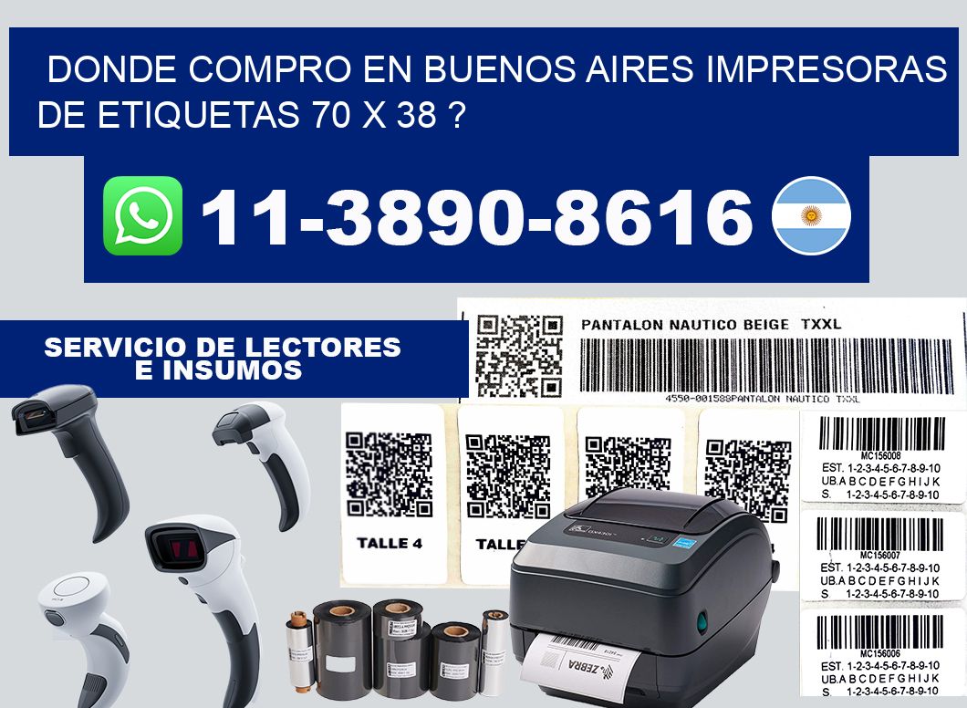 donde compro en buenos aires impresoras de etiquetas 70 x 38 ?