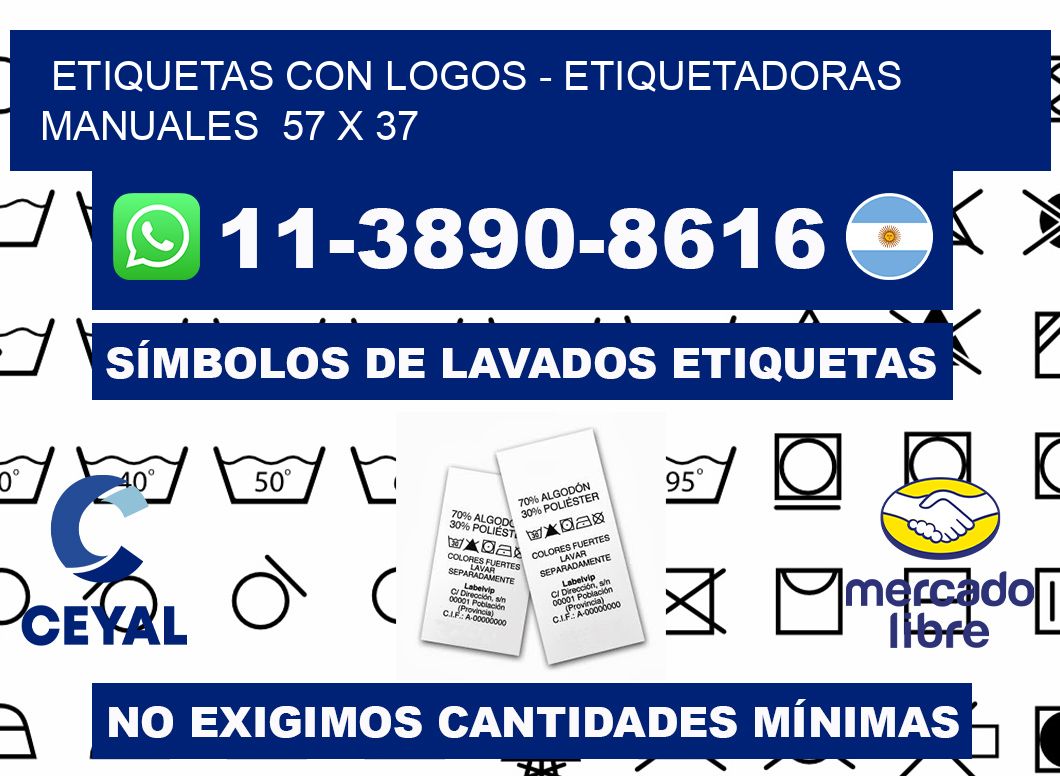 etiquetas con logos - Etiquetadoras Manuales  57 x 37