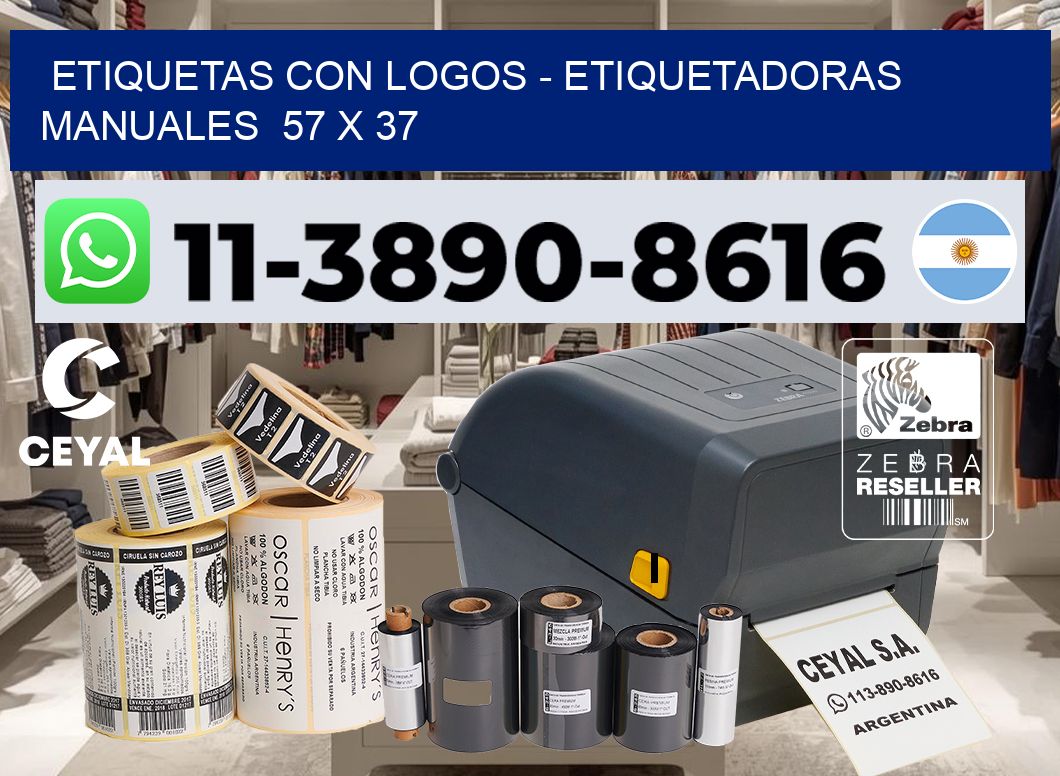 etiquetas con logos – Etiquetadoras Manuales  57 x 37