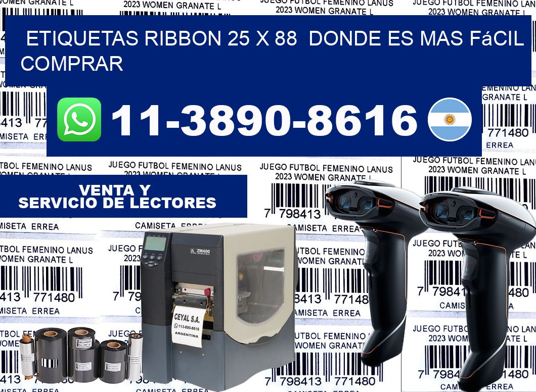etiquetas ribbon 25 x 88  Donde es mas fácil comprar
