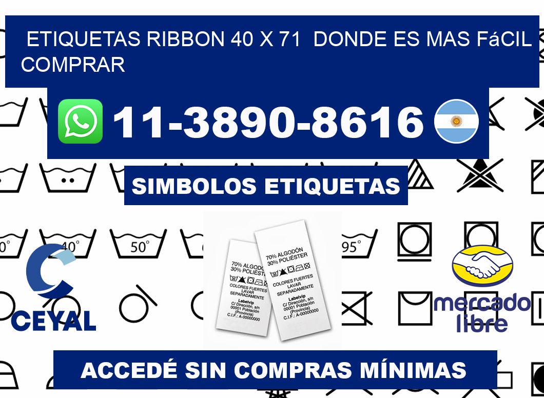 etiquetas ribbon 40 x 71  Donde es mas fácil comprar