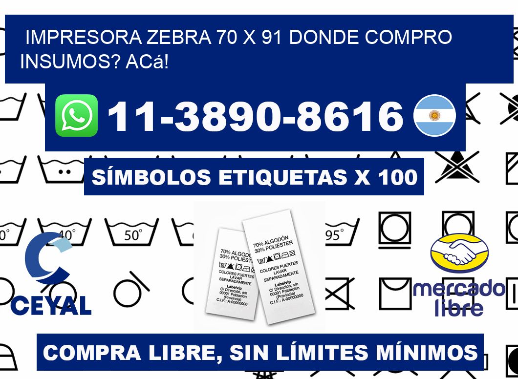 impresora zebra 70 x 91 Donde compro insumos? Acá!