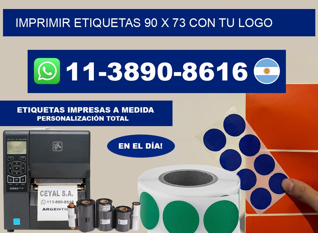 imprimir etiquetas 90 x 73 con tu logo