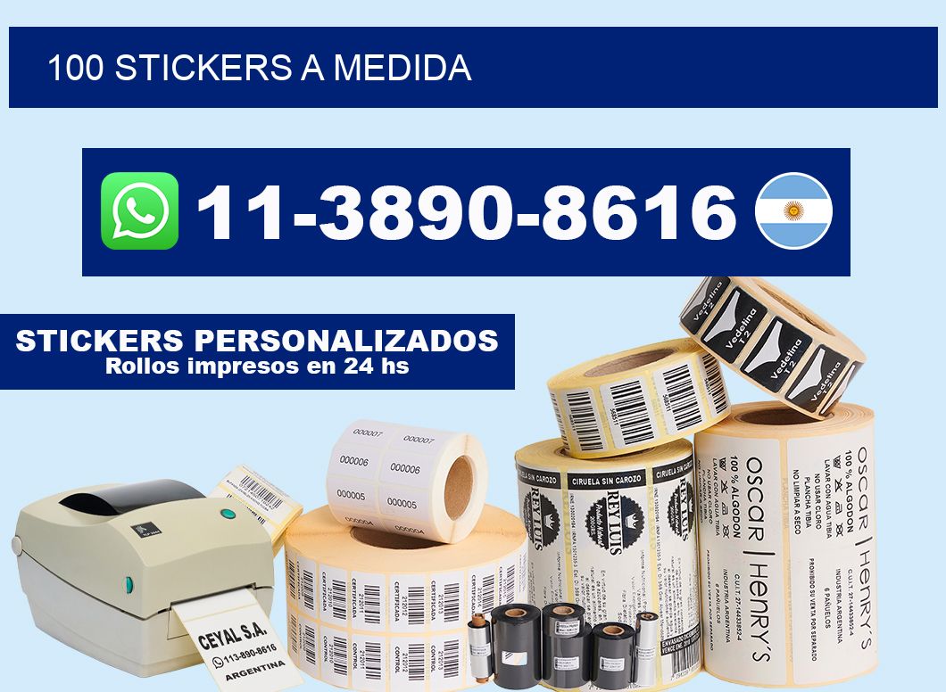 100 stickers a medida