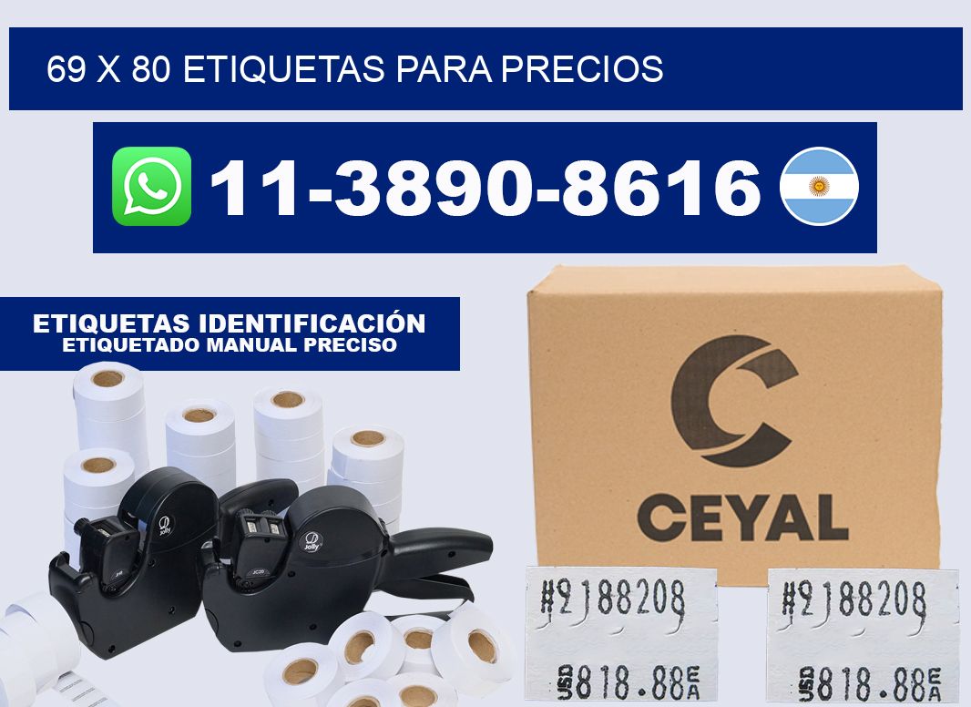 69 x 80 etiquetas para precios