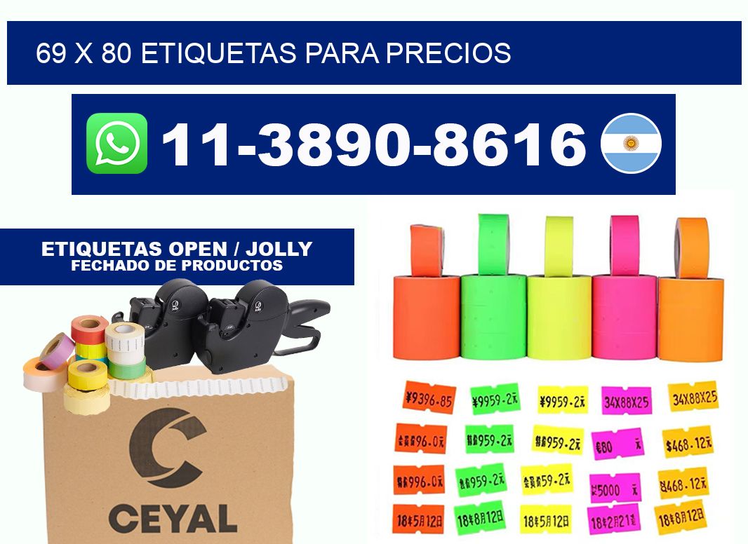 69 x 80 etiquetas para precios