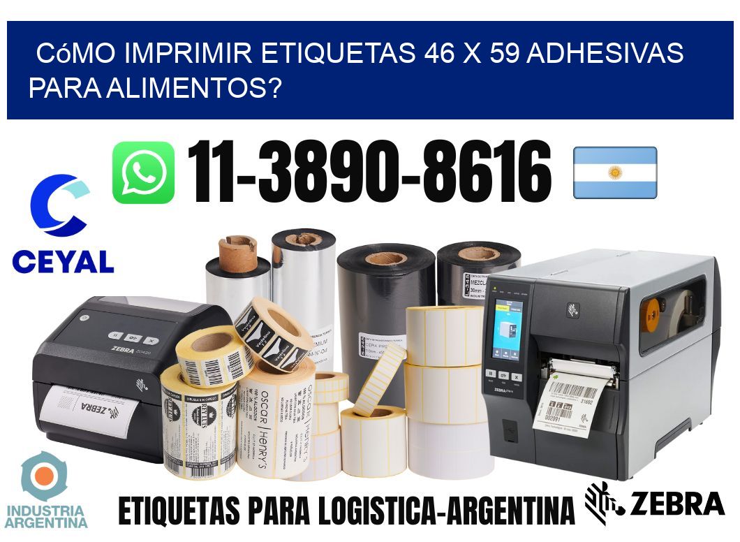 Cómo imprimir etiquetas 46 x 59 adhesivas para alimentos?