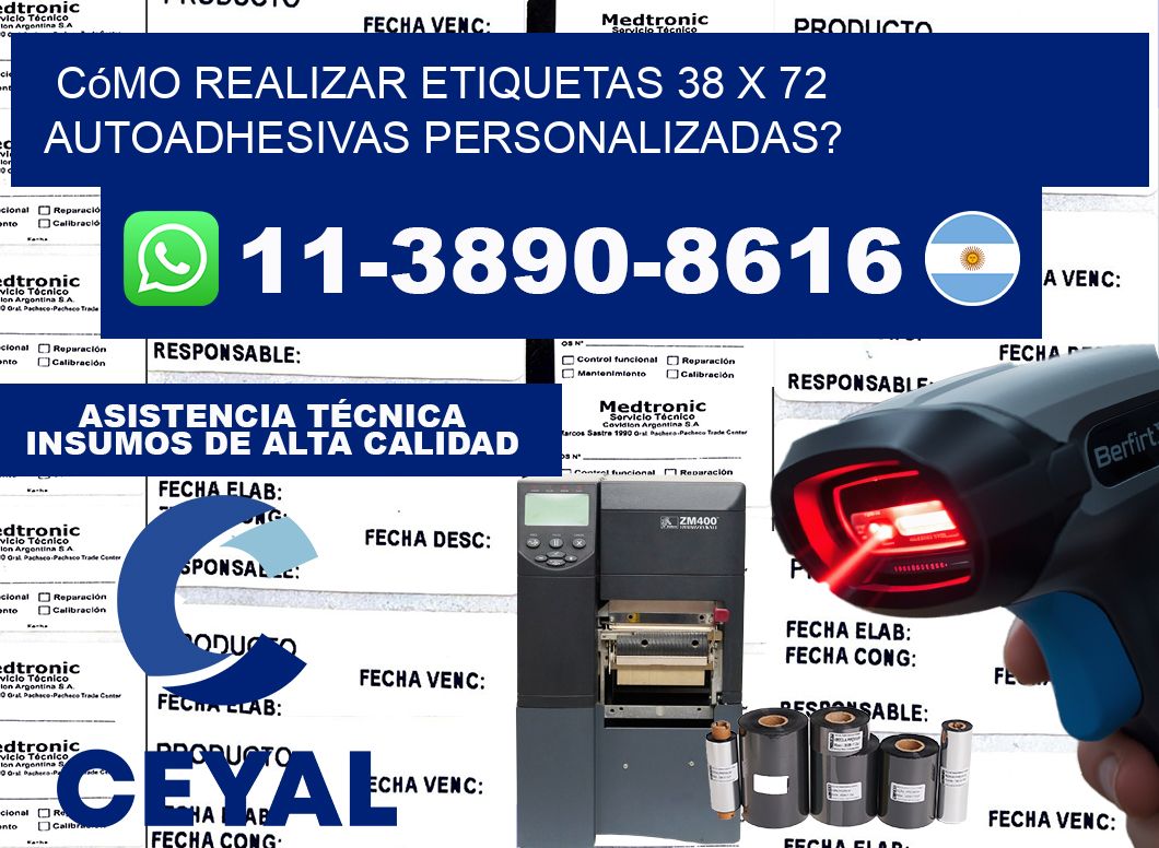 Cómo realizar etiquetas 38 x 72 autoadhesivas personalizadas?