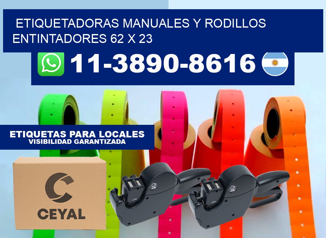 Etiquetadoras manuales y rodillos entintadores 62 x 23