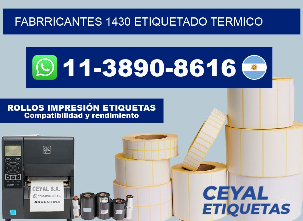 FABRRICANTES 1430 ETIQUETADO TERMICO