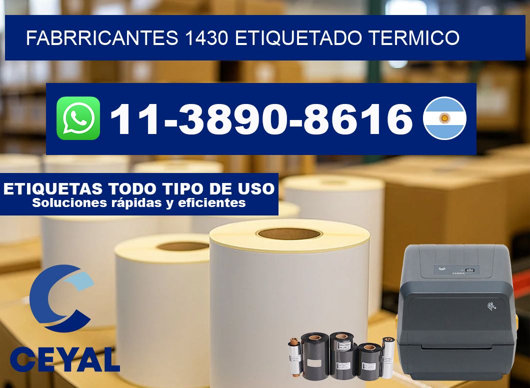 FABRRICANTES 1430 ETIQUETADO TERMICO