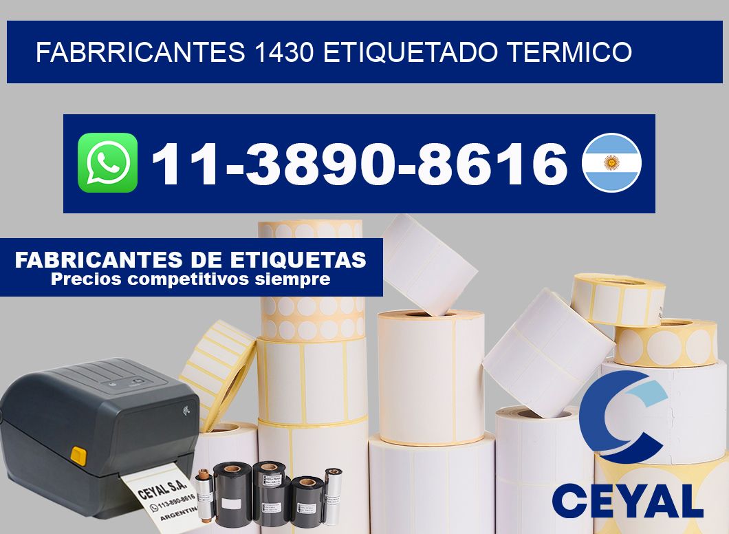 FABRRICANTES 1430 ETIQUETADO TERMICO