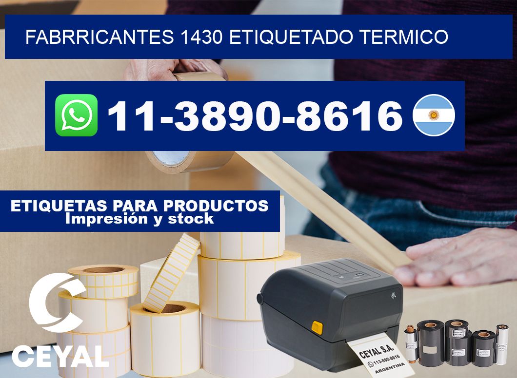 FABRRICANTES 1430 ETIQUETADO TERMICO