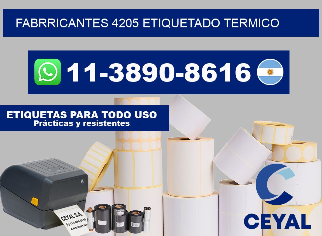 FABRRICANTES 4205 ETIQUETADO TERMICO
