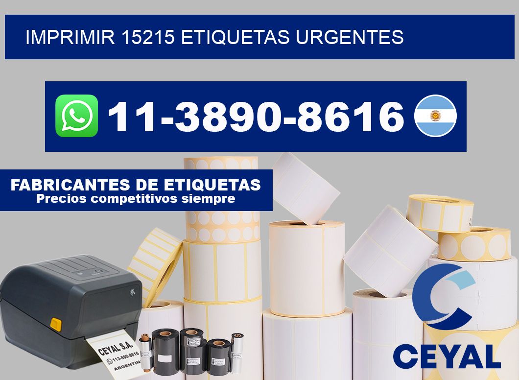 IMPRIMIR 15215 ETIQUETAS URGENTES