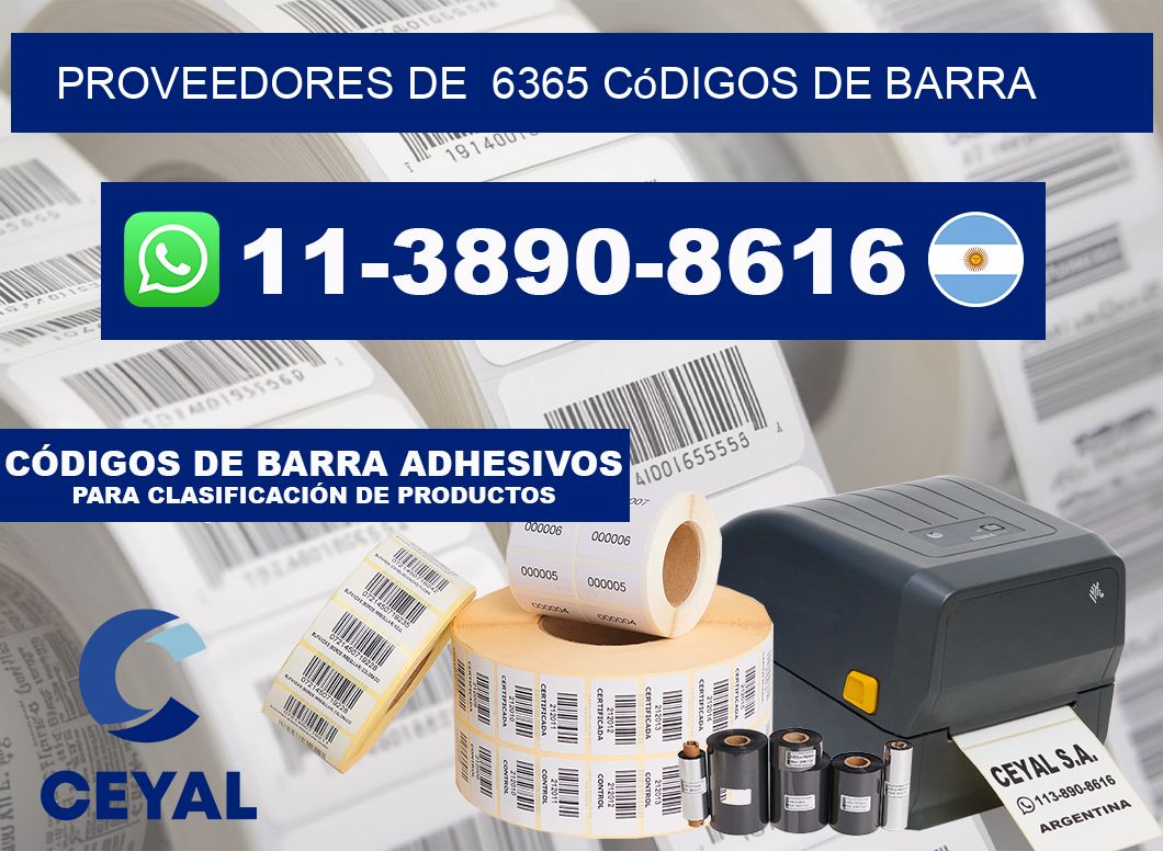 Proveedores de  6365 códigos de barra