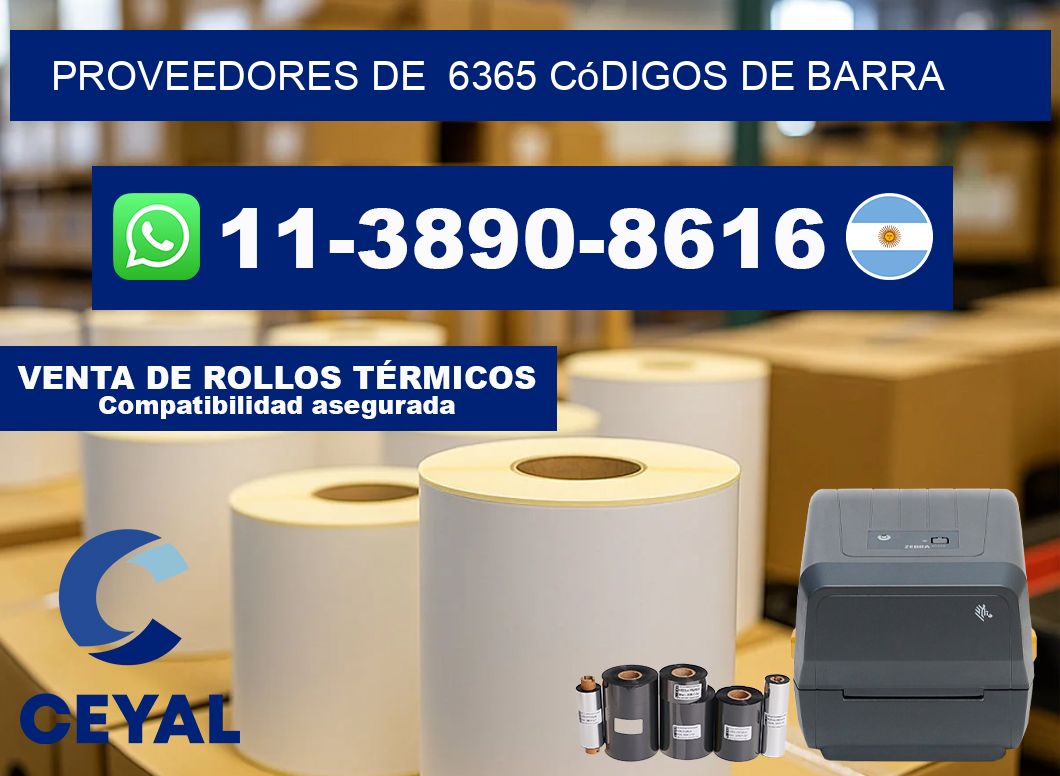 Proveedores de  6365 códigos de barra