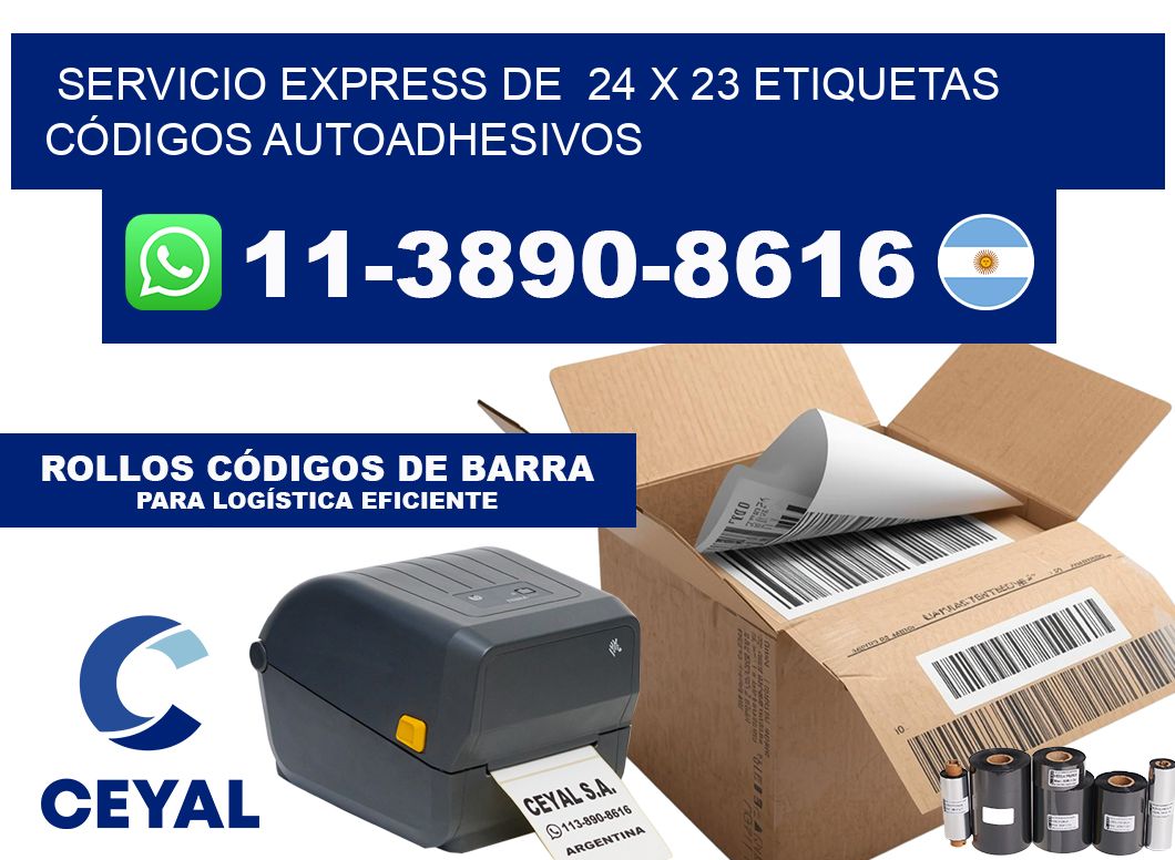 SERVICIO EXPRESS DE  24 x 23 ETIQUETAS CÓDIGOS AUTOADHESIVOS