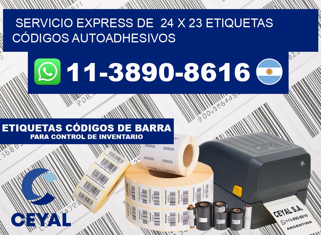 SERVICIO EXPRESS DE  24 x 23 ETIQUETAS CÓDIGOS AUTOADHESIVOS