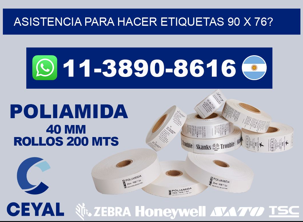 asistencia para hacer etiquetas 90 x 76?