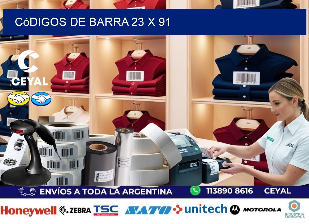 códigos de barra 23 x 91