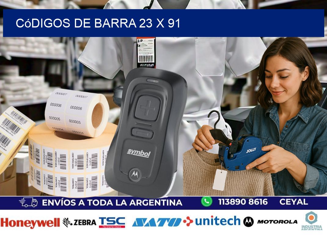 códigos de barra 23 x 91