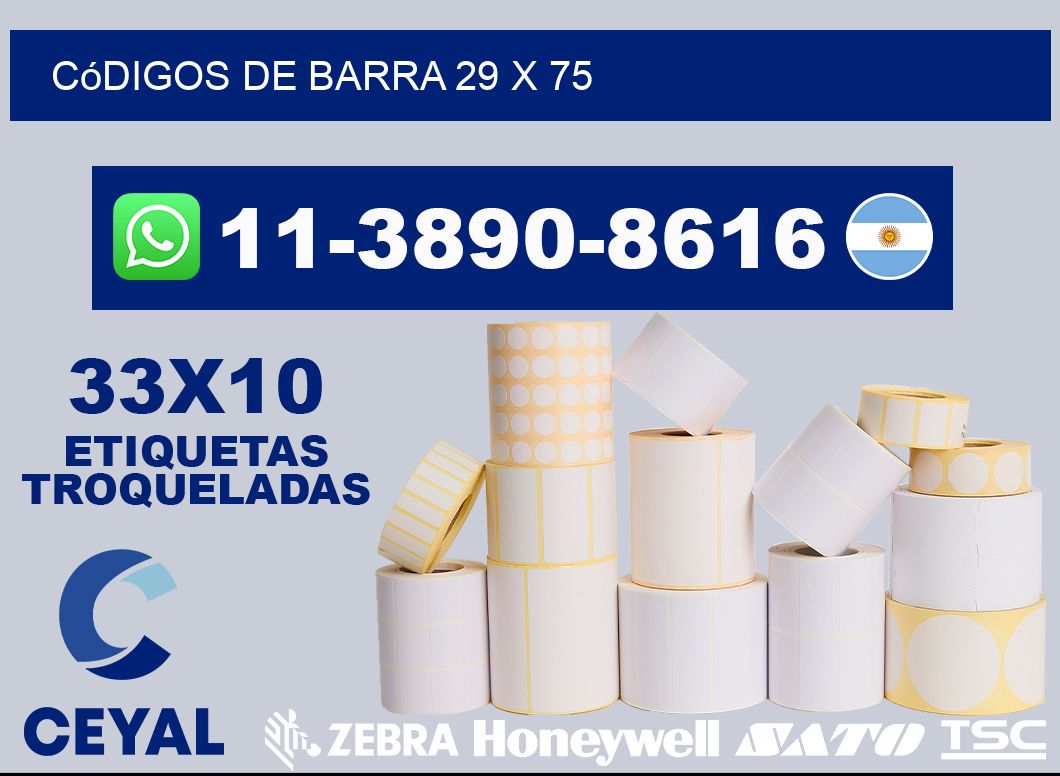 códigos de barra 29 x 75