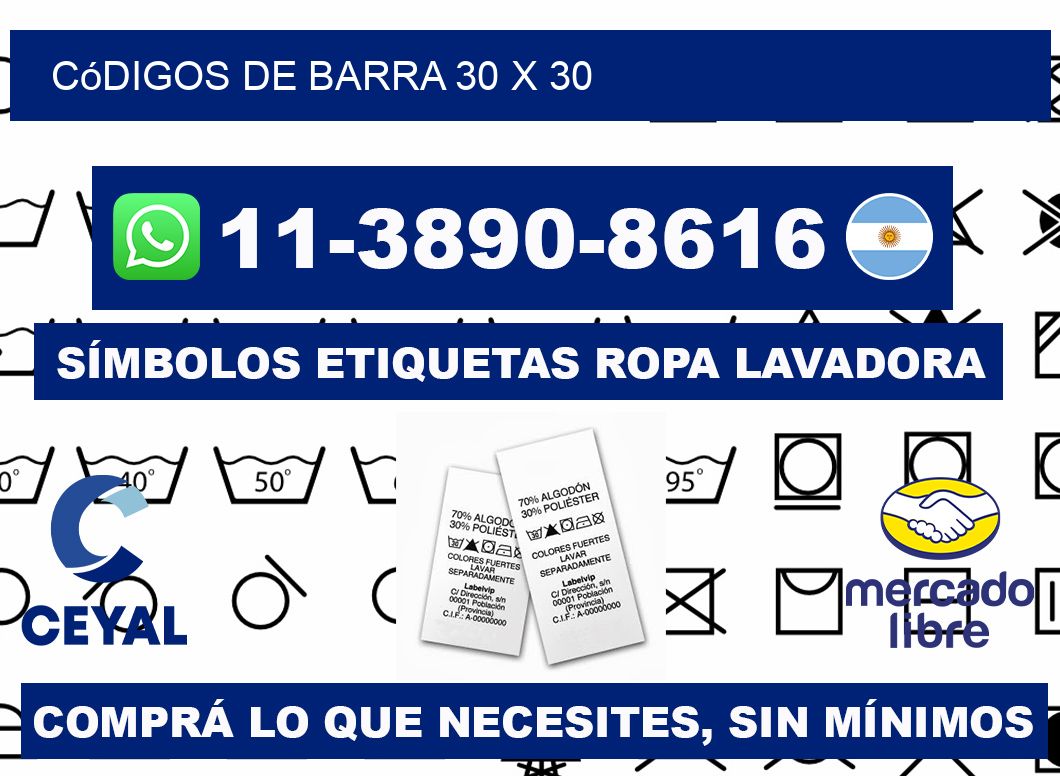 códigos de barra 30 x 30