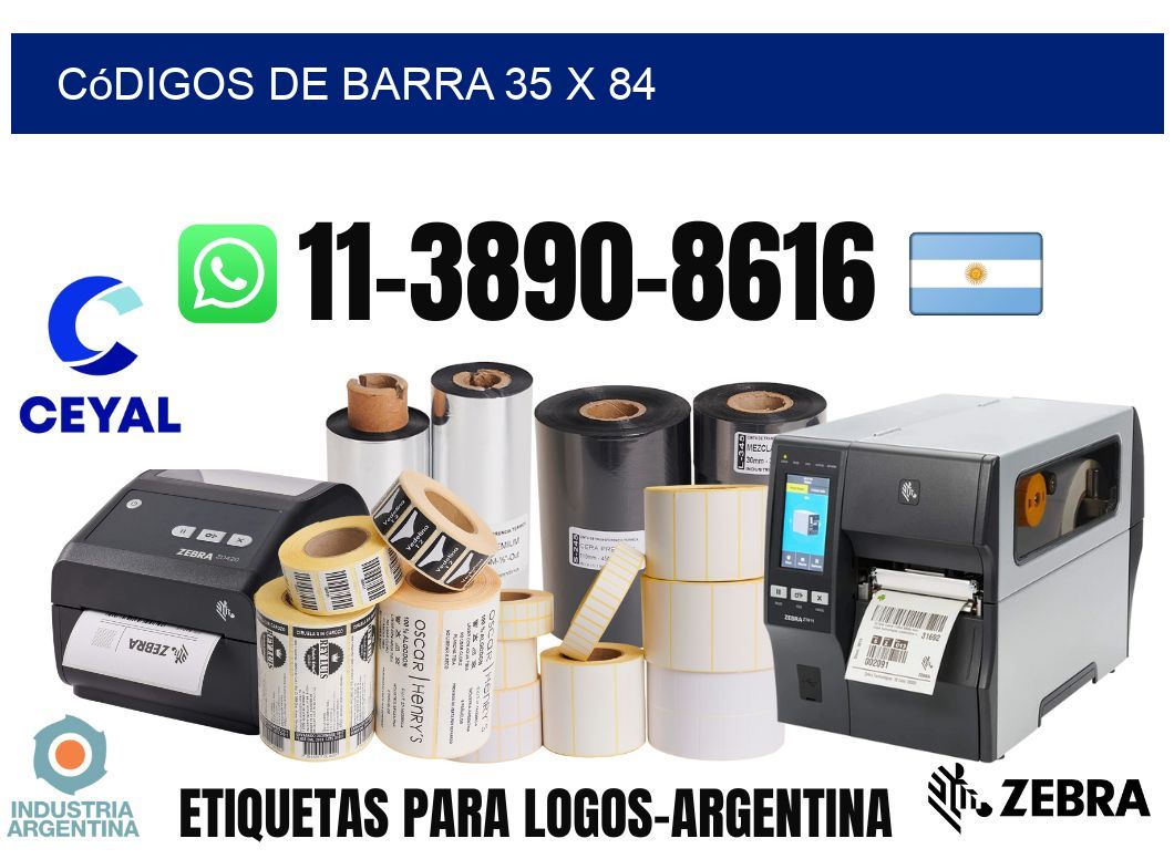 códigos de barra 35 x 84