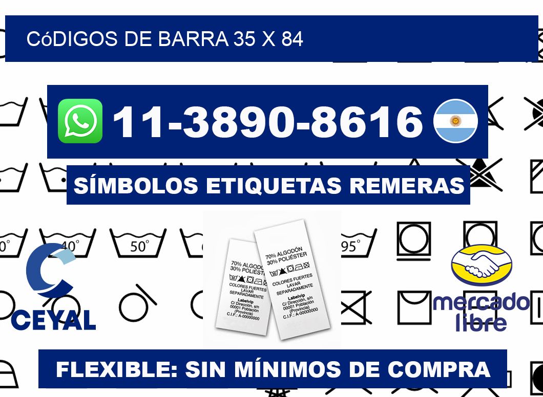 códigos de barra 35 x 84