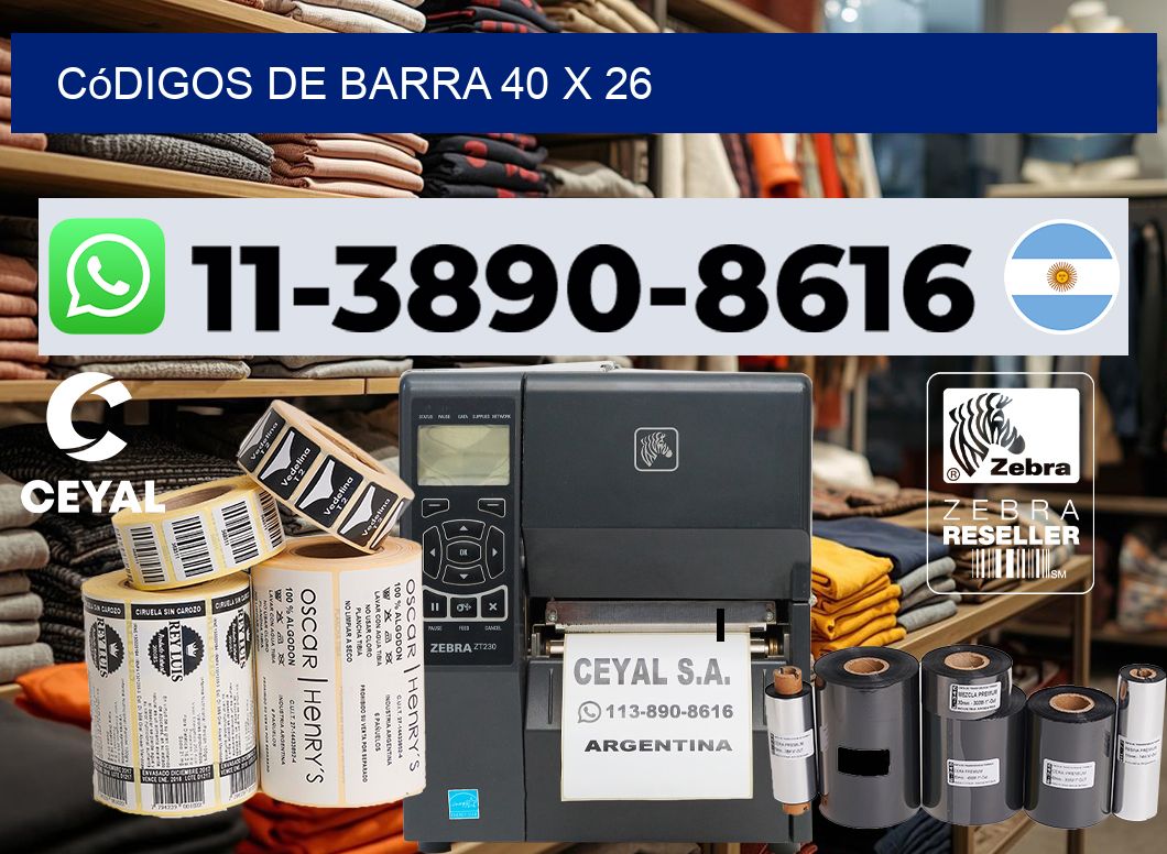 códigos de barra 40 x 26