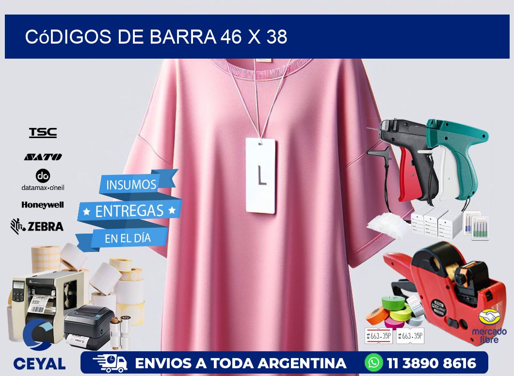 códigos de barra 46 x 38