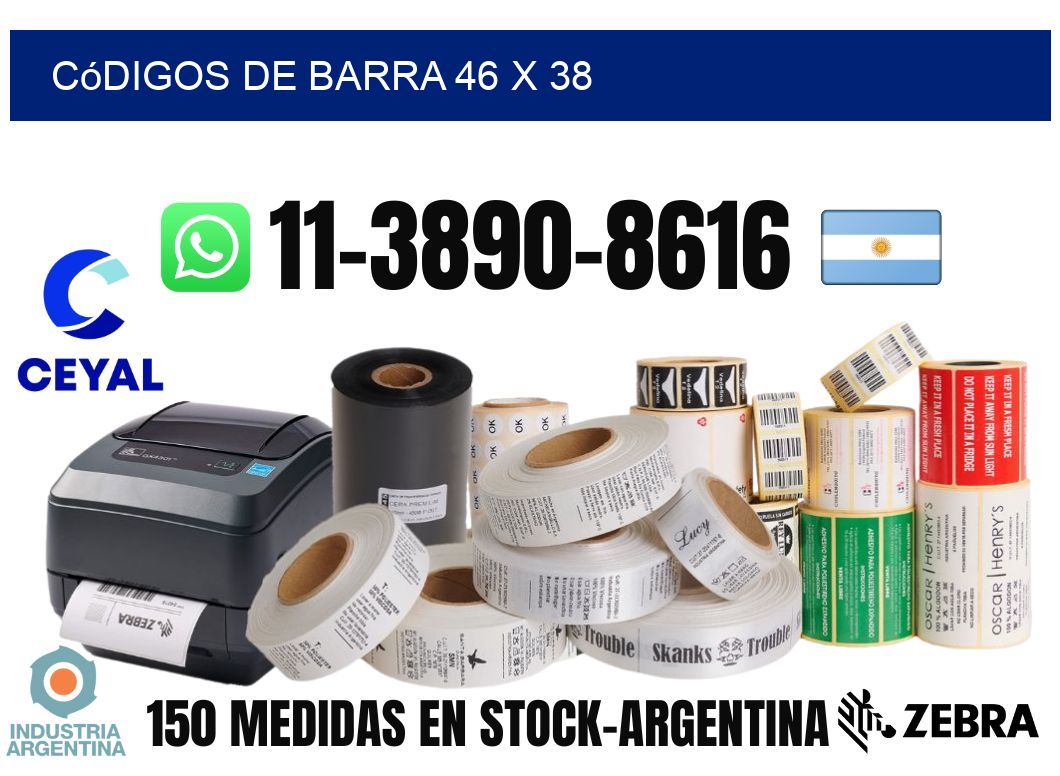 códigos de barra 46 x 38