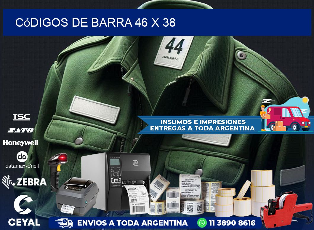 códigos de barra 46 x 38