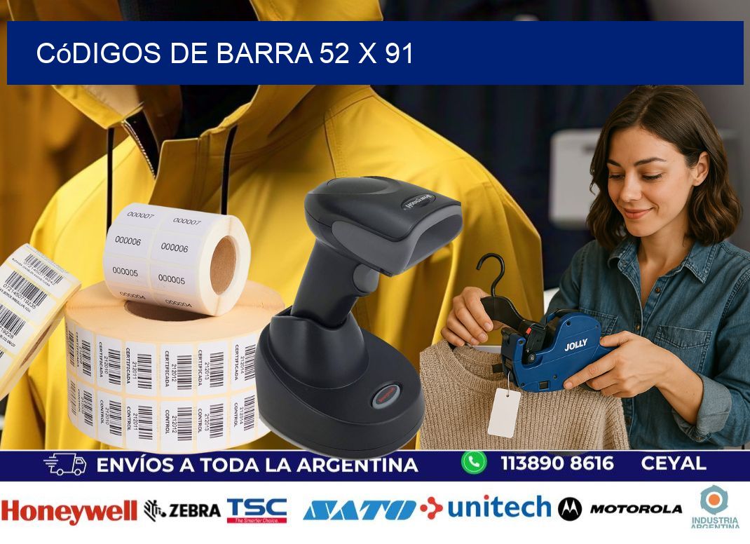 códigos de barra 52 x 91