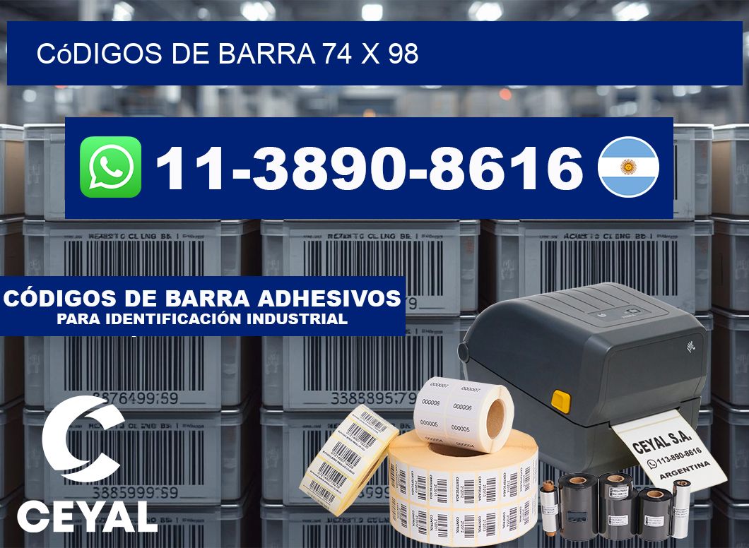 códigos de barra 74 x 98
