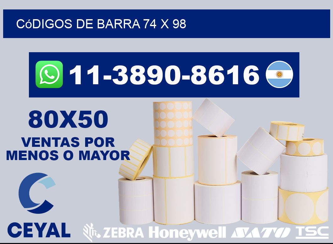 códigos de barra 74 x 98