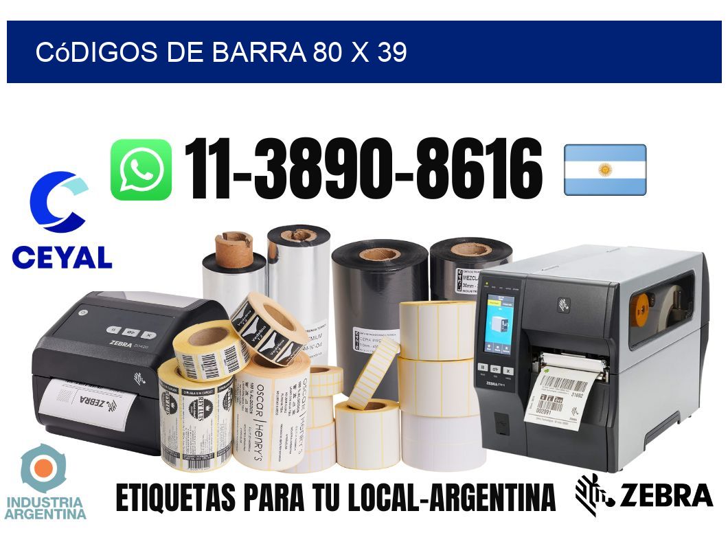 códigos de barra 80 x 39