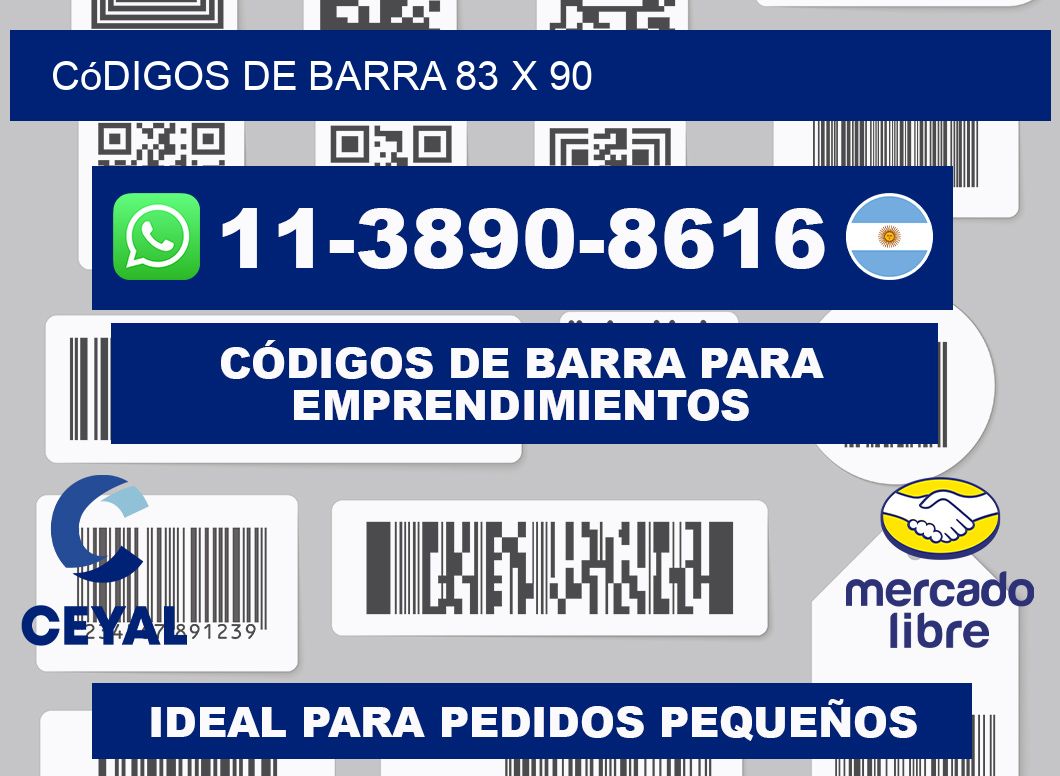 códigos de barra 83 x 90