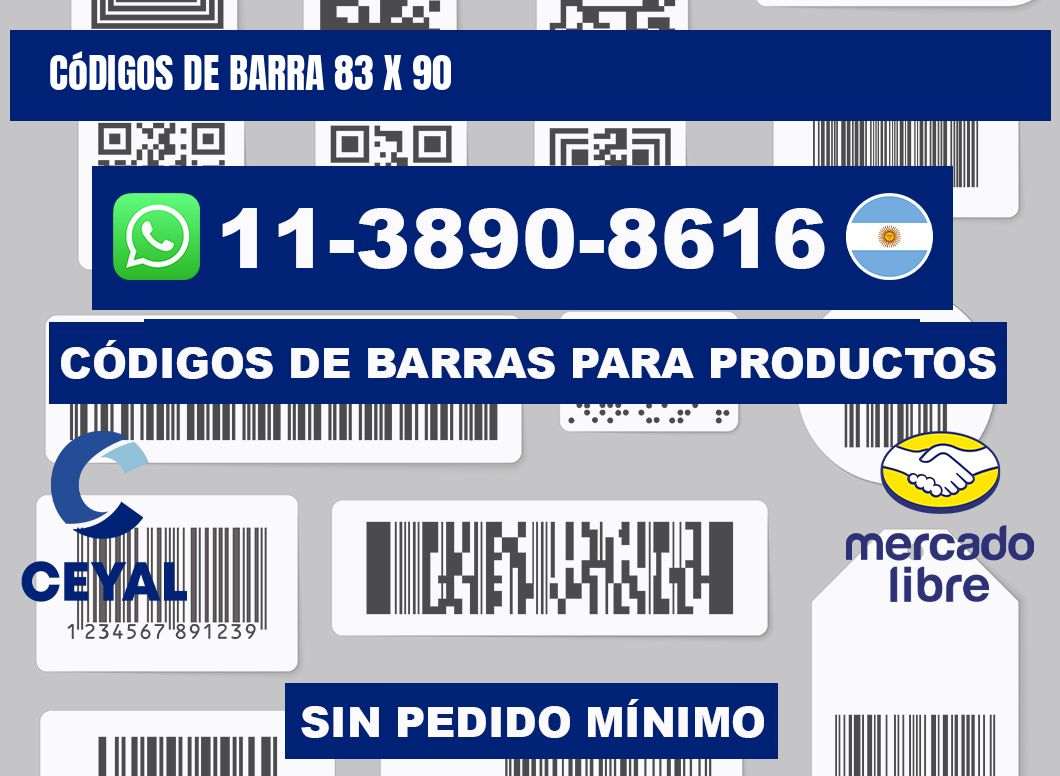 códigos de barra 83 x 90