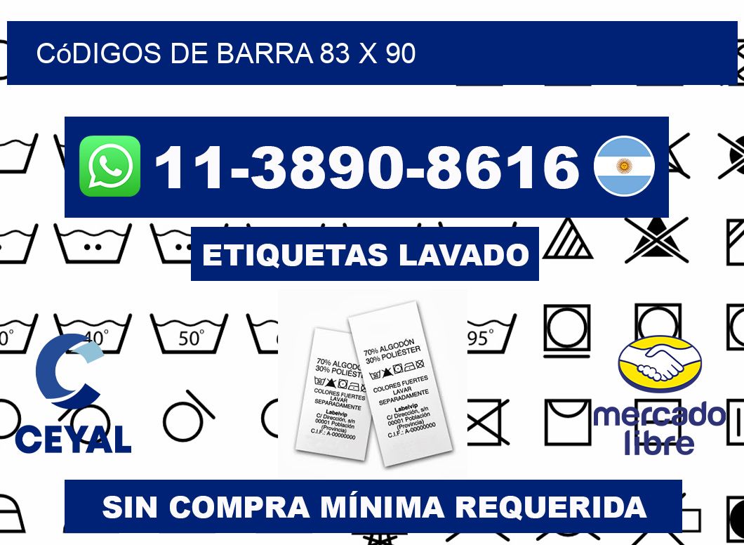 códigos de barra 83 x 90