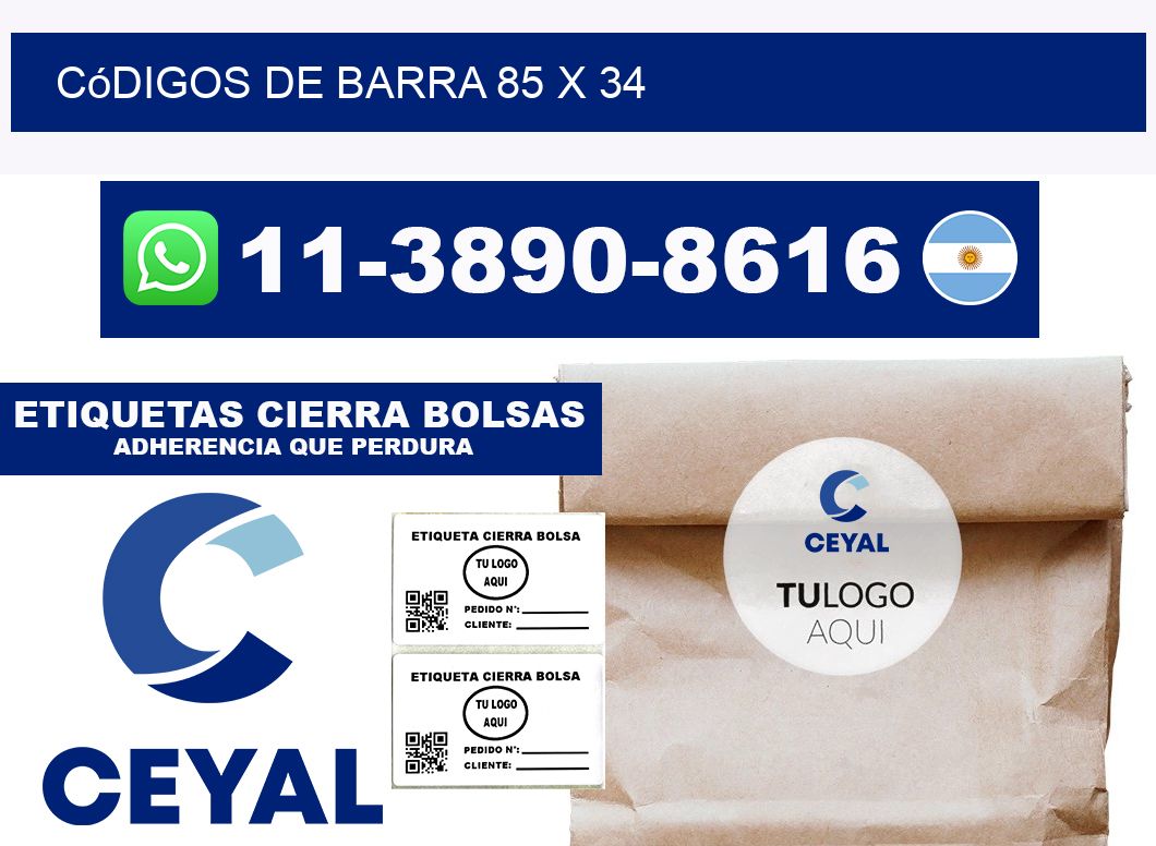 códigos de barra 85 x 34