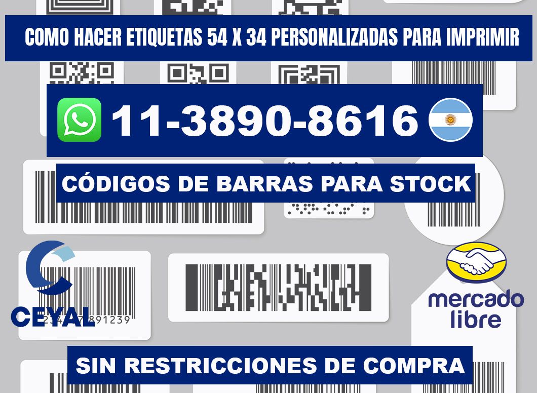 como hacer etiquetas 54 x 34 personalizadas para imprimir