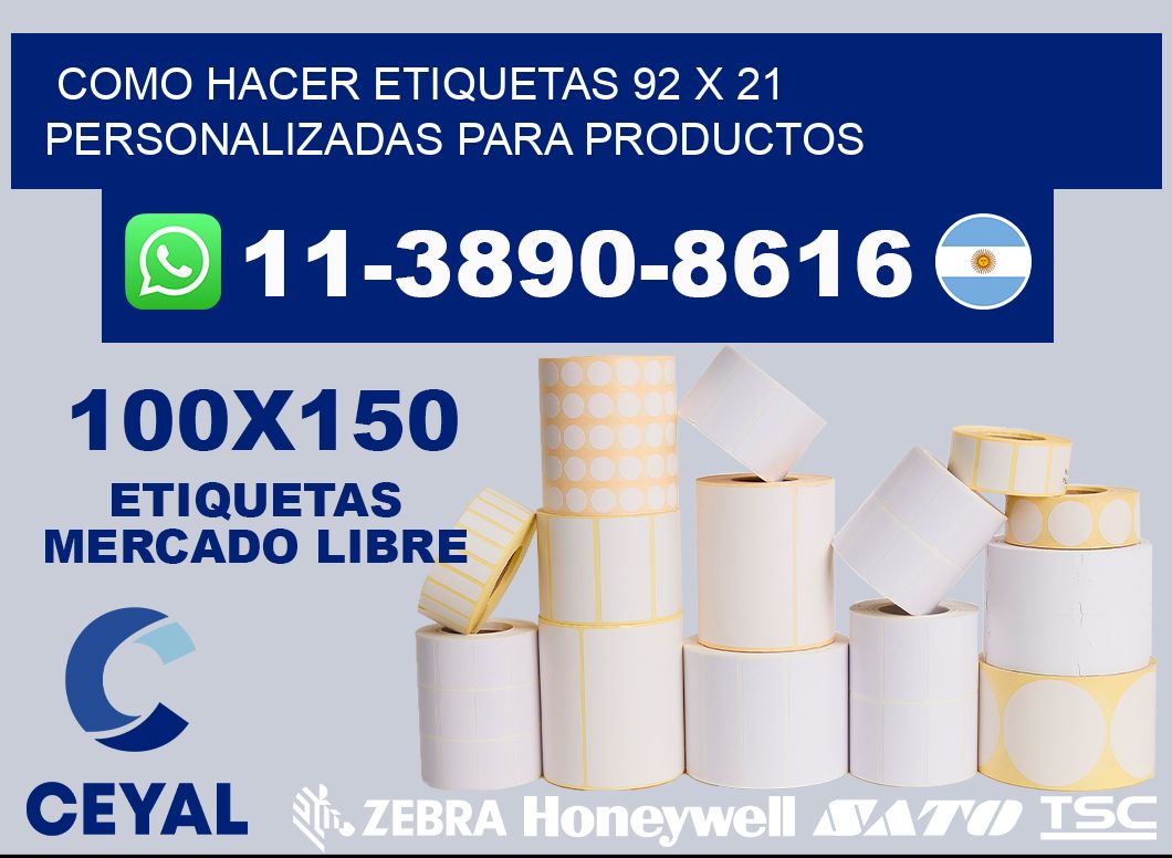 como hacer etiquetas 92 x 21 personalizadas para productos