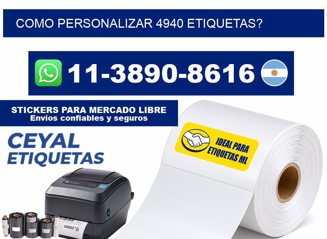 como personalizar 4940 etiquetas?