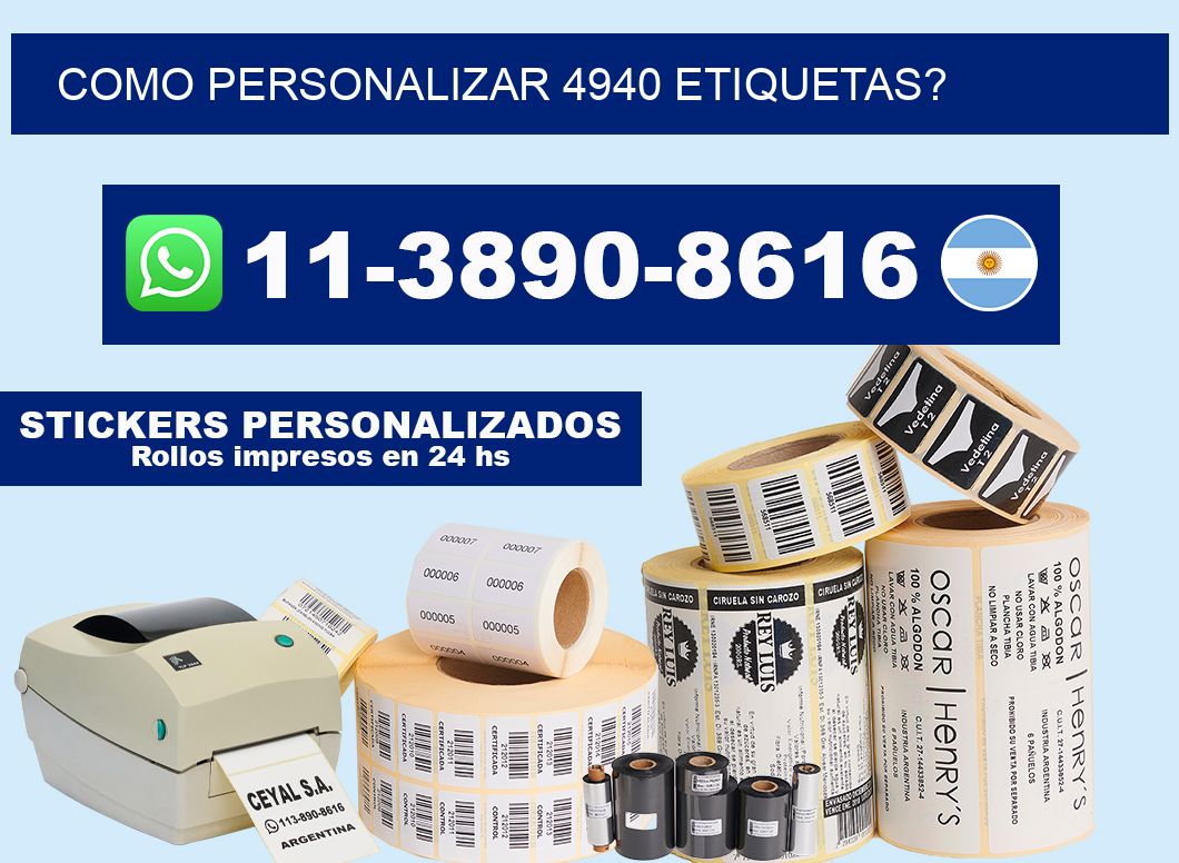 como personalizar 4940 etiquetas?
