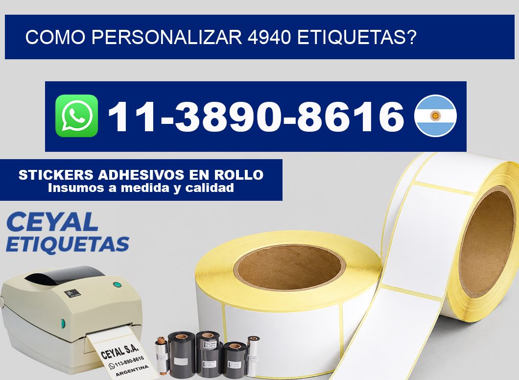 como personalizar 4940 etiquetas?