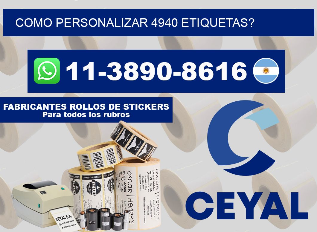 como personalizar 4940 etiquetas?