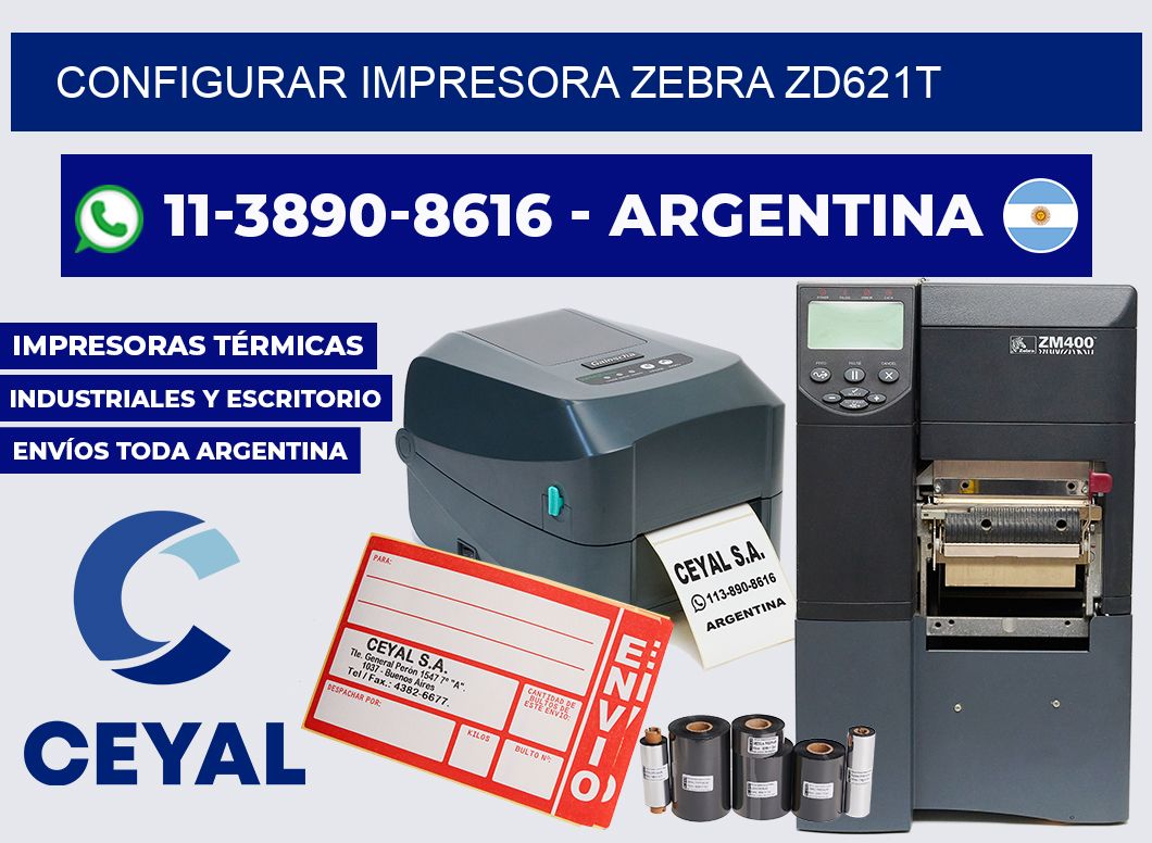 configurar impresora Zebra ZD621T