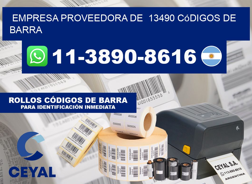 empresa proveedora de  13490 códigos de barra